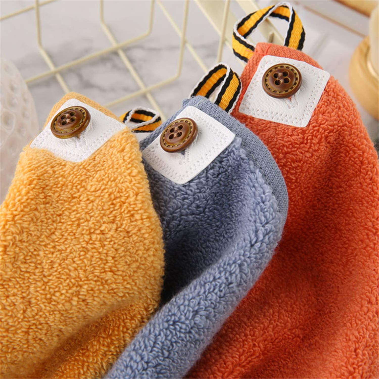 3 Pcs Premium Cotton Washcloths,Soft & Fluffy,Super Absorbent & No Lint Handkerchief for Children and Baby-11.8"x11.8" - Image 4
